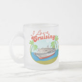 I Liebe-kreuzende mattierte Tasse (Links)