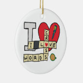 I Liebe Kreuzworträtsel Keramik Ornament (Rechts)