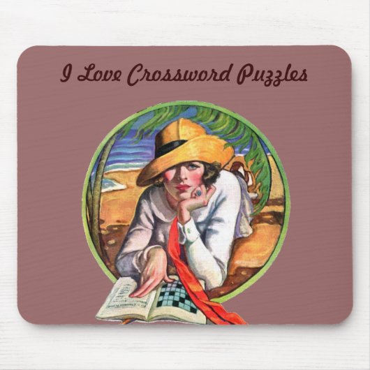 I Liebe-Kreuzworträtsel Mousepad (Vorne)