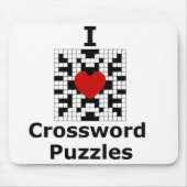 I Liebe-Kreuzworträtsel Mousepad (Vorne)