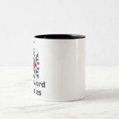 I Liebe-Kreuzworträtsel Zweifarbige Tasse (Mittel)