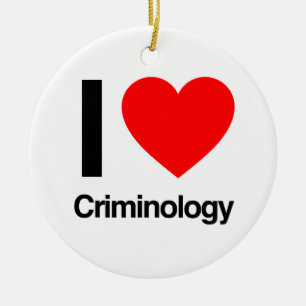 i Liebe Kriminologie Keramik Ornament