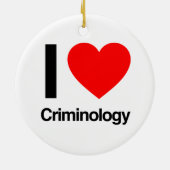 i Liebe Kriminologie Keramik Ornament (Hinten)