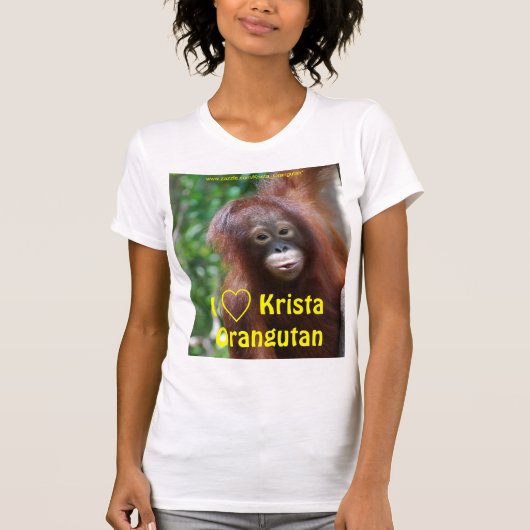 I Liebe Krista Orangutan Falknerei Shirt (Vorderseite)