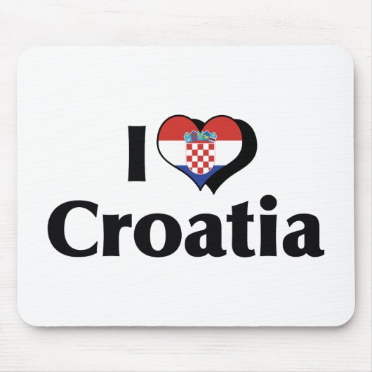 I Liebe Kroatien Flagge Mousepad (Vorne)