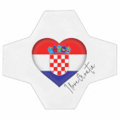 I Liebe Kroatien Flaggenfarben Herzsoccer Ball (Flach)