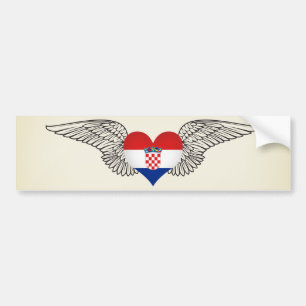 I Liebe Kroatien - Flügel Autoaufkleber