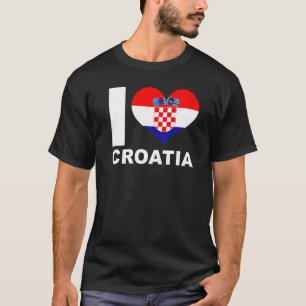 I Liebe Kroatien Herzenflagge Kroatien T-Shirt