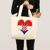 I Liebe Kroatien Jumbo Stoffbeutel (Vorderseite (Produkt))