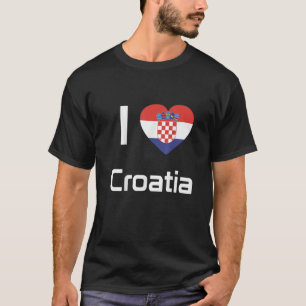 I Liebe Kroatien KROATIEN Flagge Vintag T-Shirt