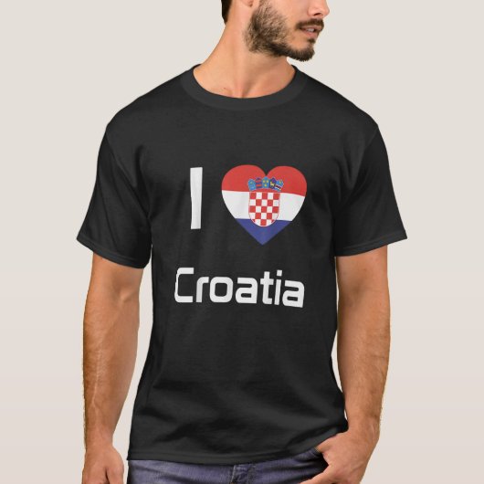 I Liebe Kroatien KROATIEN Flagge Vintag T-Shirt (Vorderseite)