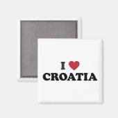 I Liebe Kroatien Magnet (Vorderseite/Rückseite)