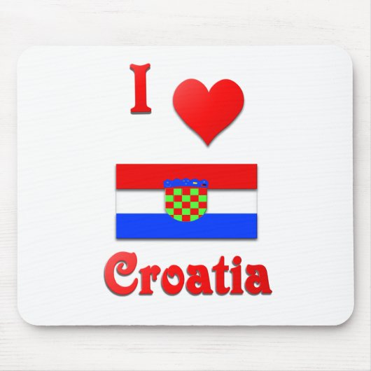 I Liebe Kroatien Mousepad (Vorne)
