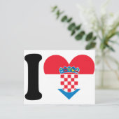 I Liebe Kroatien Postkarte (Stehend Vorderseite)