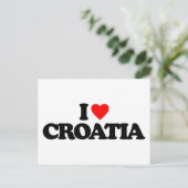 I LIEBE KROATIEN POSTKARTE (Stehend Vorderseite)