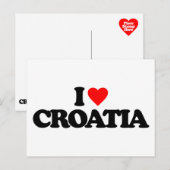 I LIEBE KROATIEN POSTKARTE (Vorne/Hinten)