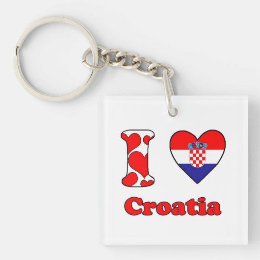 I Liebe Kroatien Schlüsselanhänger (Vorderseite)
