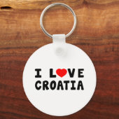 I Liebe Kroatien Schlüsselanhänger (Vorderseite)