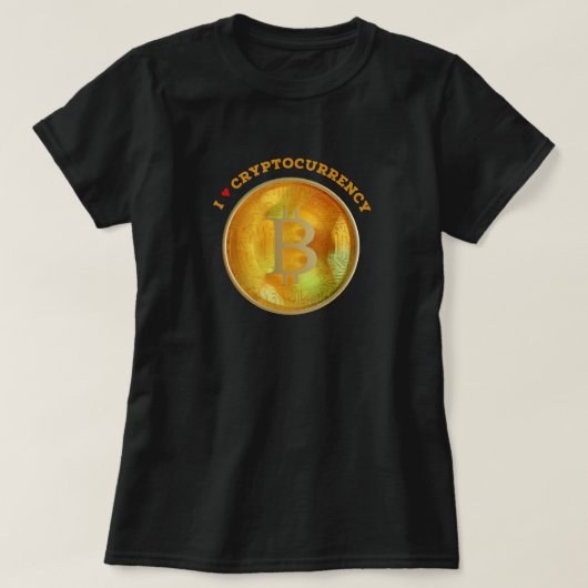 I Liebe Kryptowährung T-Shirt (Design vorne)