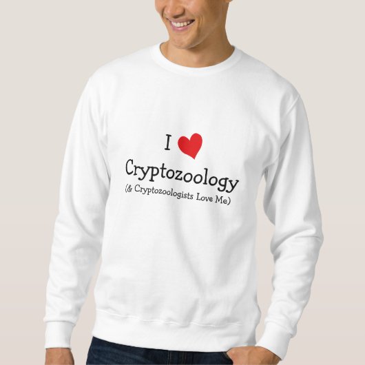 I Liebe Kryptozoologie Sweatshirt (Vorderseite)