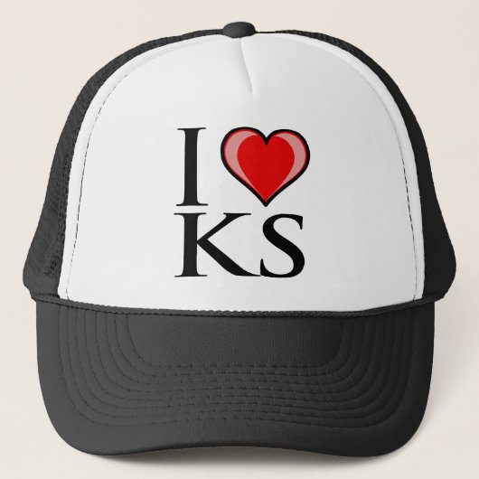 I Liebe KS - Kansas Truckerkappe (Vorderseite)