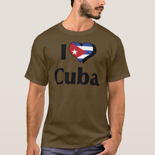 I Liebe Kuba-Flagge T-Shirt (Vorderseite)