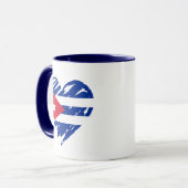 I Liebe Kuba - kubanische Flagge Herz Tasse (Vorderseite Links)