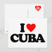 I LIEBE KUBA POSTKARTE (Vorne/Hinten)