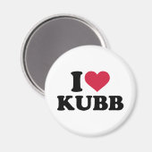 I Liebe Kubb Magnet (Vorderseite/Rückseite)