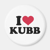 I Liebe Kubb Magnet (Vorne)