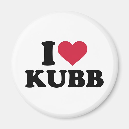 I Liebe Kubb Magnet (Vorne)