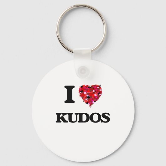 I Liebe Kudos Schlüsselanhänger (Vorderseite)