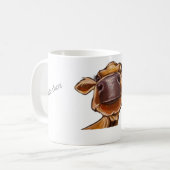 I Liebe Kühe - Kuh/bearbeiteter Text Nah Kaffeetasse (Vorderseite Links)