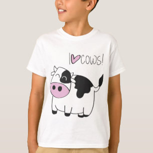 I Liebe-Kühe - niedliche lustige Cartoonkuh T-Shirt