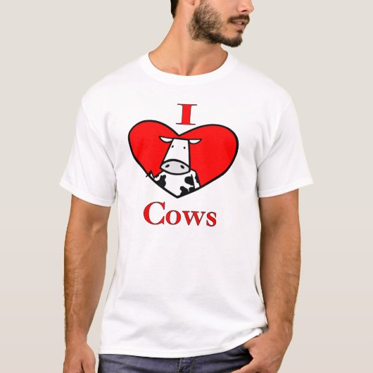 I Liebe-Kühe - Rot T-Shirt (Vorderseite)