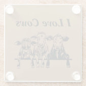 I Liebe Kuhglas Untersetzer (Rückseite)