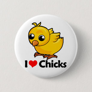 I Liebe-Küken Button