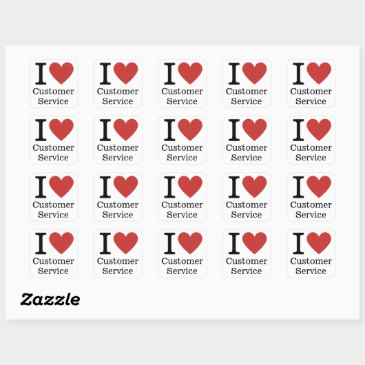 I ❤️ Liebe Kundenservice STICKER (Blatt)