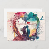 I Liebe Kunst Valentinskarte Feiertagspostkarte (Vorne/Hinten)