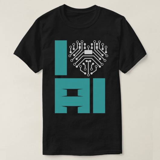 I Liebe Künstliche Intelligenz künstlich Intelligi T-Shirt (Design vorne)