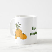 I Liebe Kürbis Minimalistischer Niedlicher Kaffee Kaffeetasse (Vorderseite Links)
