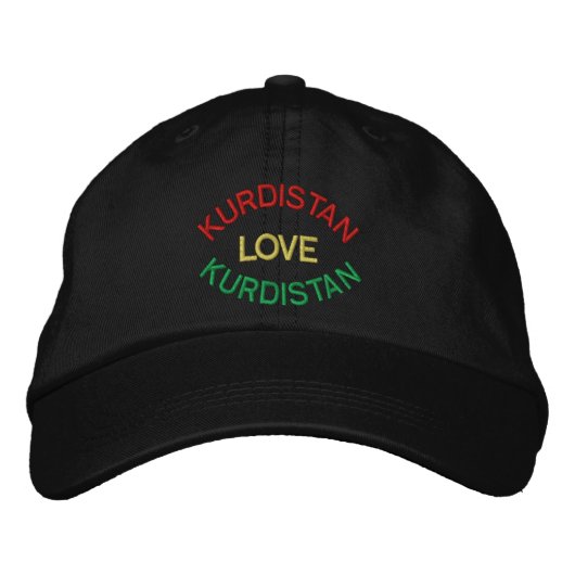 I LIEBE KURDISTAN HAT BESTICKTE BASEBALLKAPPE (Vorderseite)