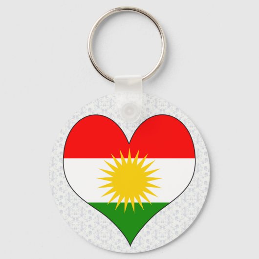 I Liebe Kurdistan Schlüsselanhänger (Vorderseite)