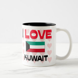 I Liebe Kuwait Zweifarbige Tasse