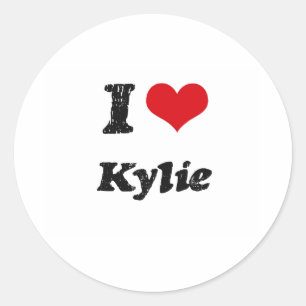 I Liebe Kylie Runder Aufkleber
