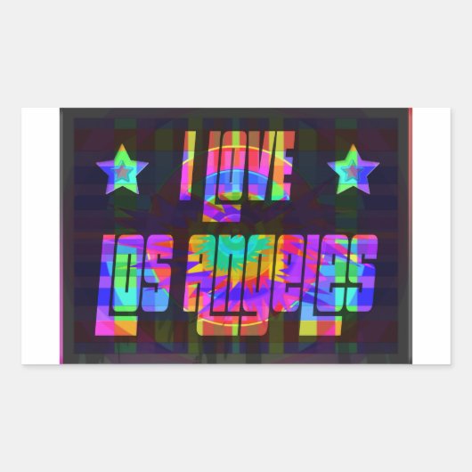 I LIEBE LA Beautiful Neon Sticker (Vorderseite)