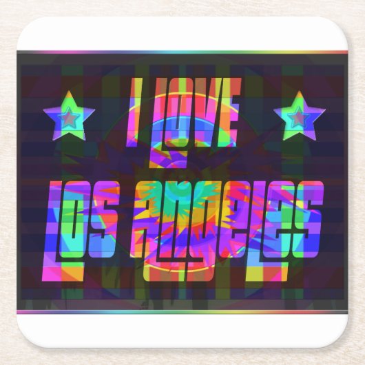 I LIEBE LA Beautiful Neon Untersetzer (Vorderseite)