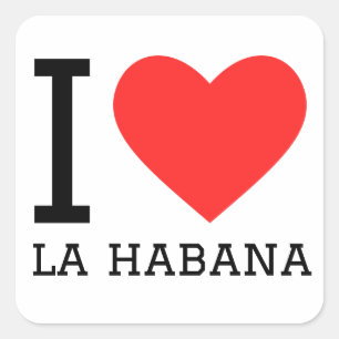 I Liebe la habana Quadratischer Aufkleber
