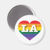I Liebe LA Rainbow Heart Magnet (Vorderseite/Rückseite)