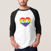 I Liebe LA Rainbow Heart T-Shirt (Vorderseite)